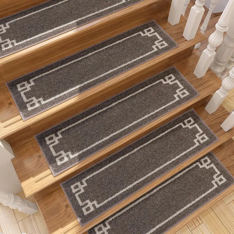 Classic Framed Modern Stair Rugs Set