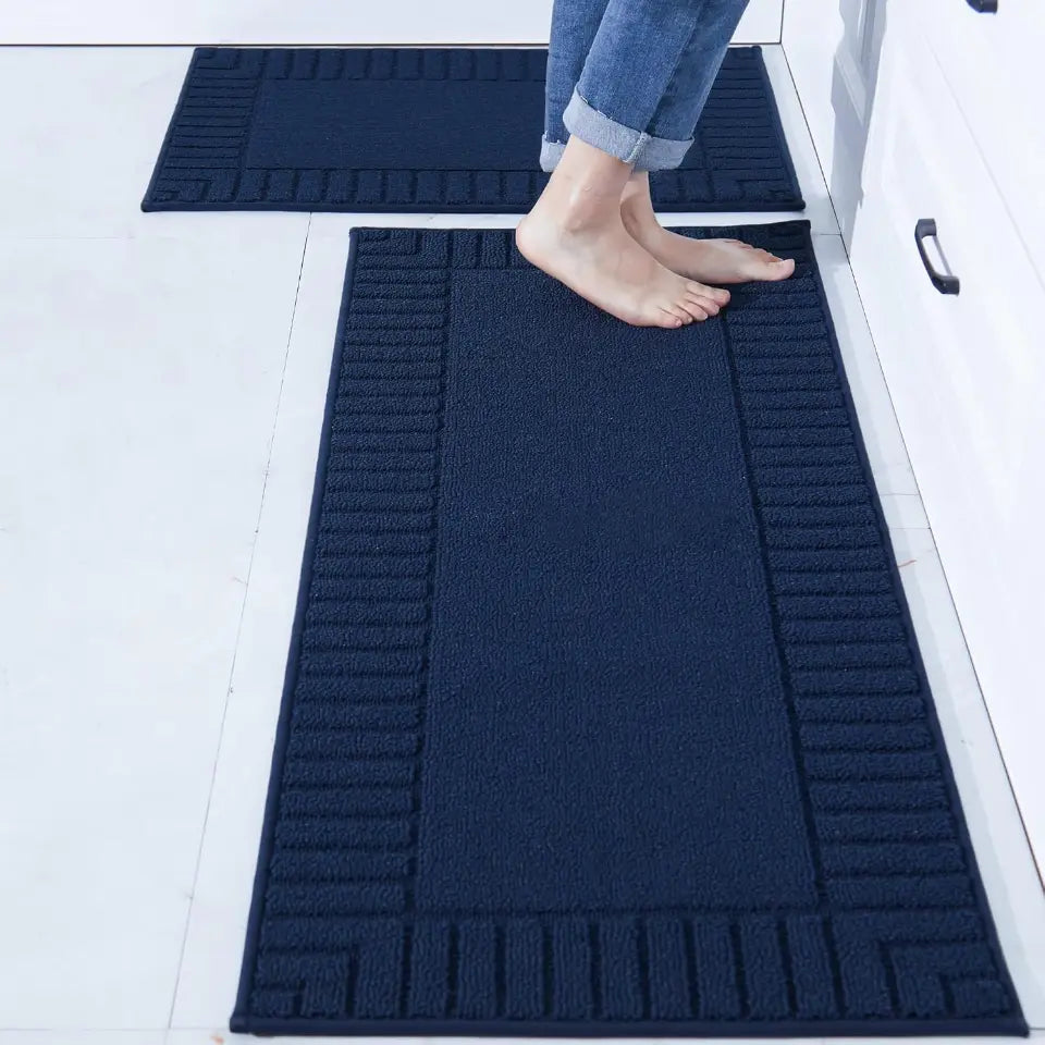 Striped Bordered Kitchen Anti Skid Mats