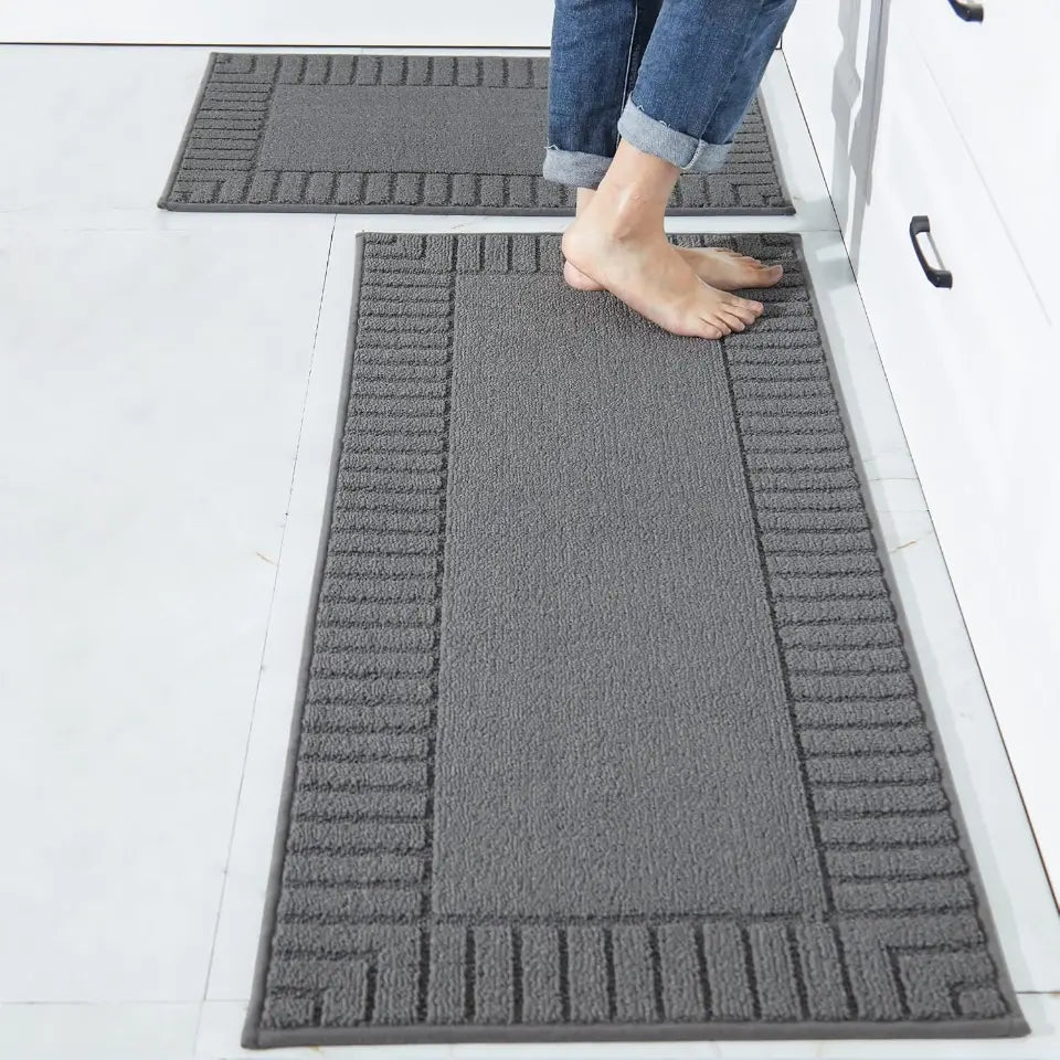 Striped Bordered Kitchen Anti Skid Mats