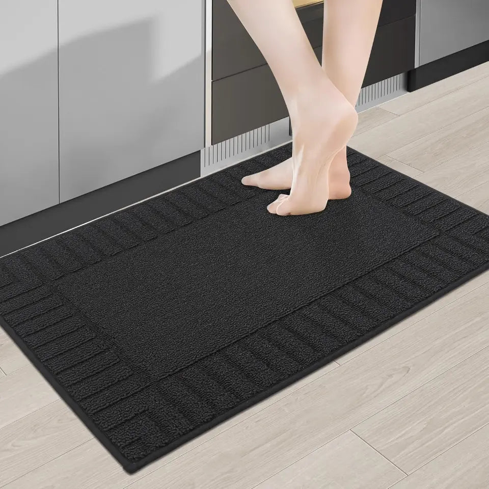 Striped Bordered Kitchen Anti Skid Mats
