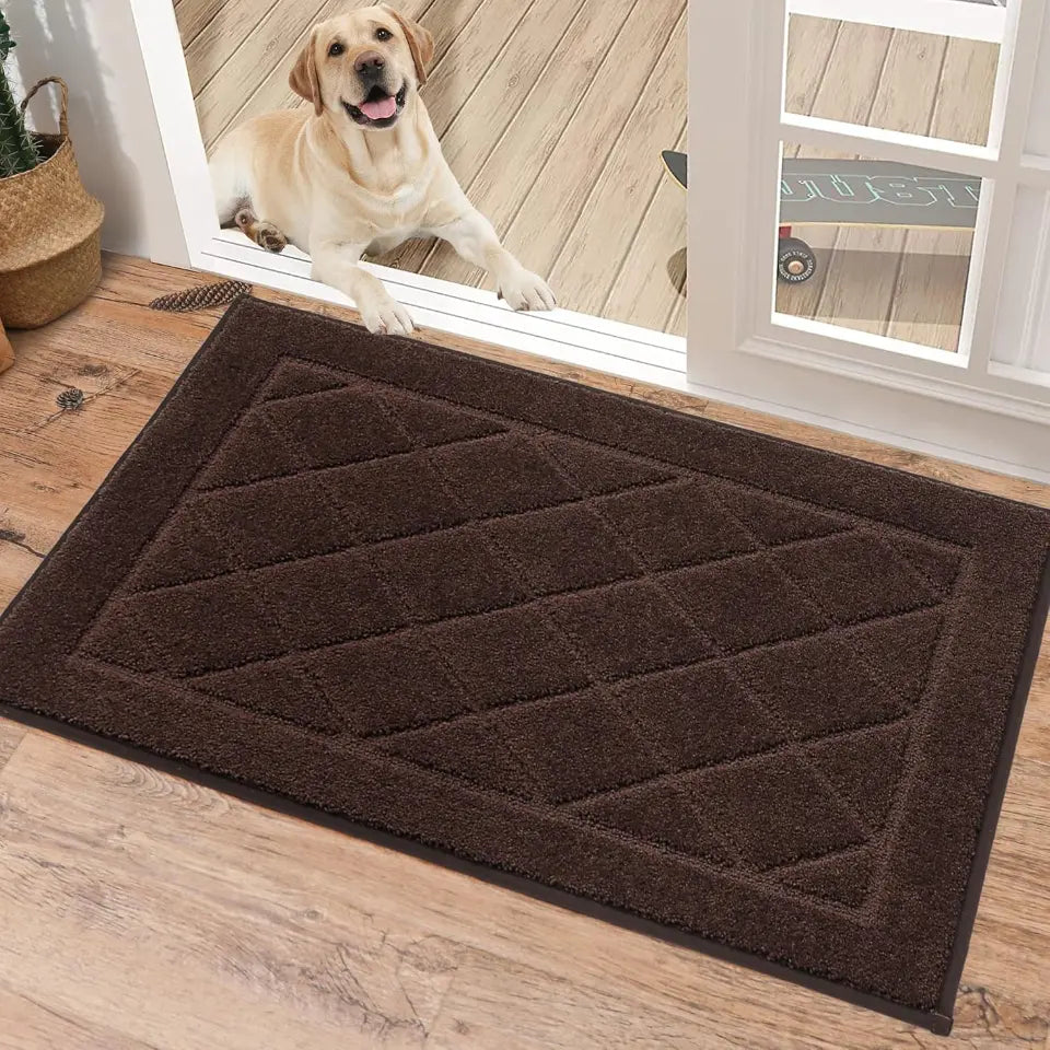 Embossed Diamond Lattice with Border Door Mats