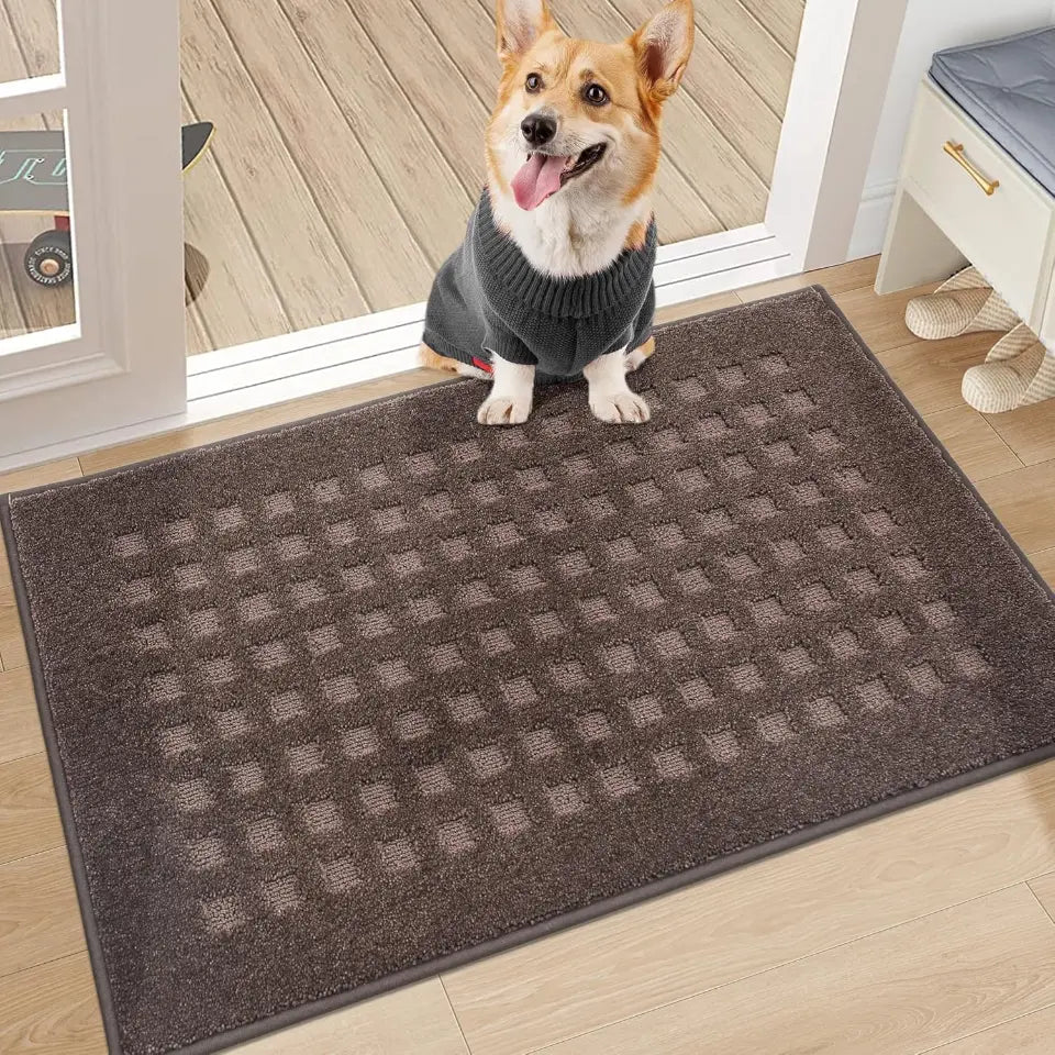 Embossed Waffle Pattern Front Door Mats