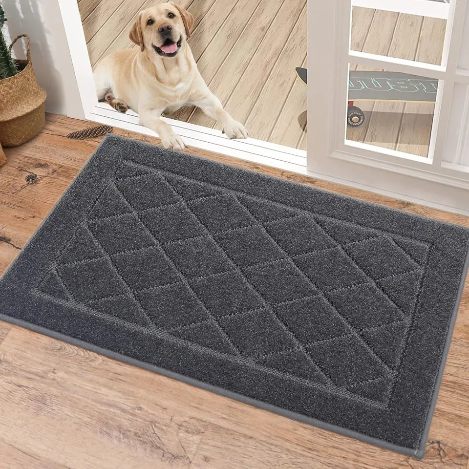 Embossed Diamond Lattice with Border Door Mats