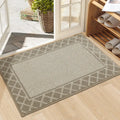 Diamond Lattice Bordered Non Slip Indoor Front Door Mat