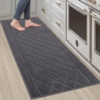 Embossed Diamond Lattice with Two Side Border Kitchen Rugs