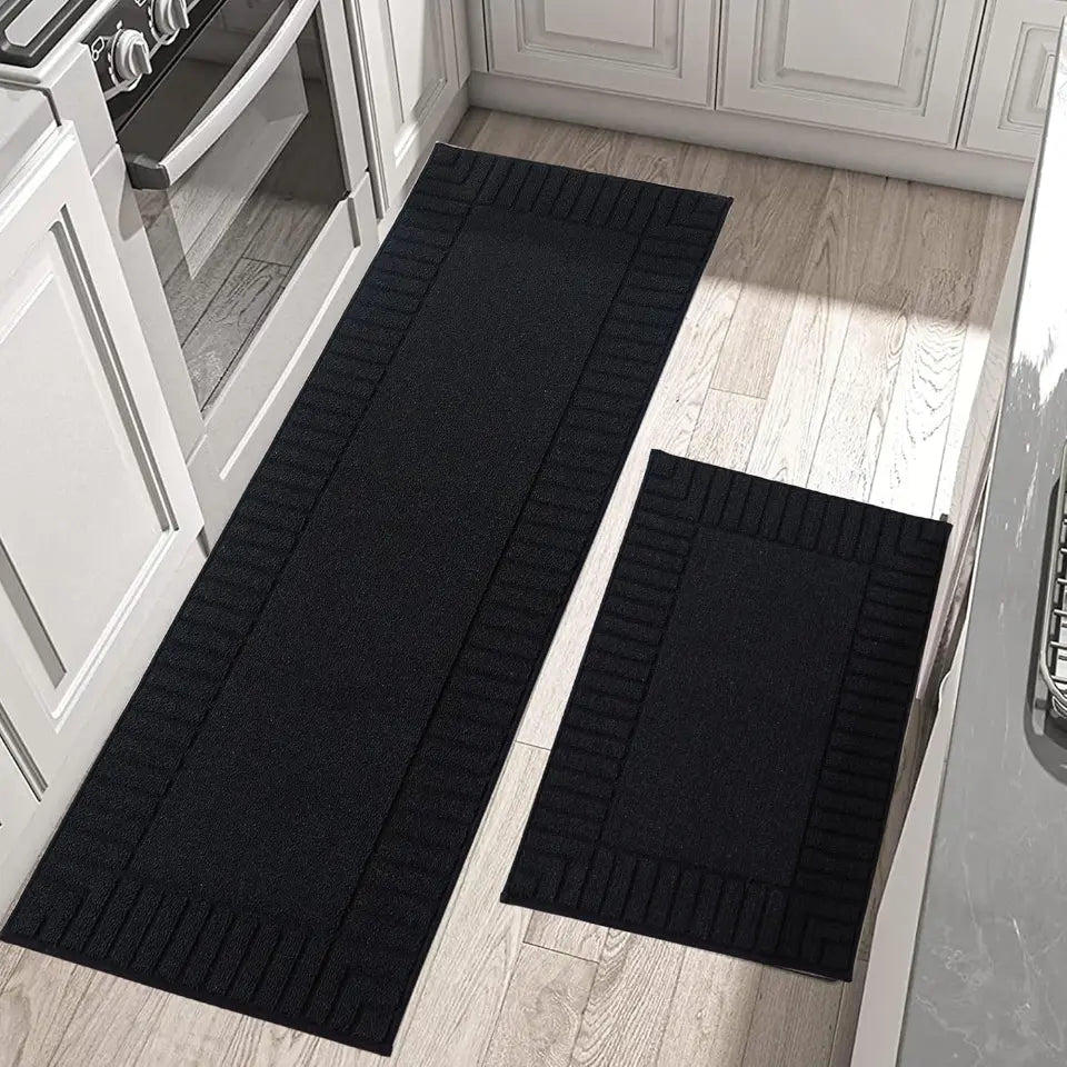 Striped Bordered Kitchen Anti Skid Mats