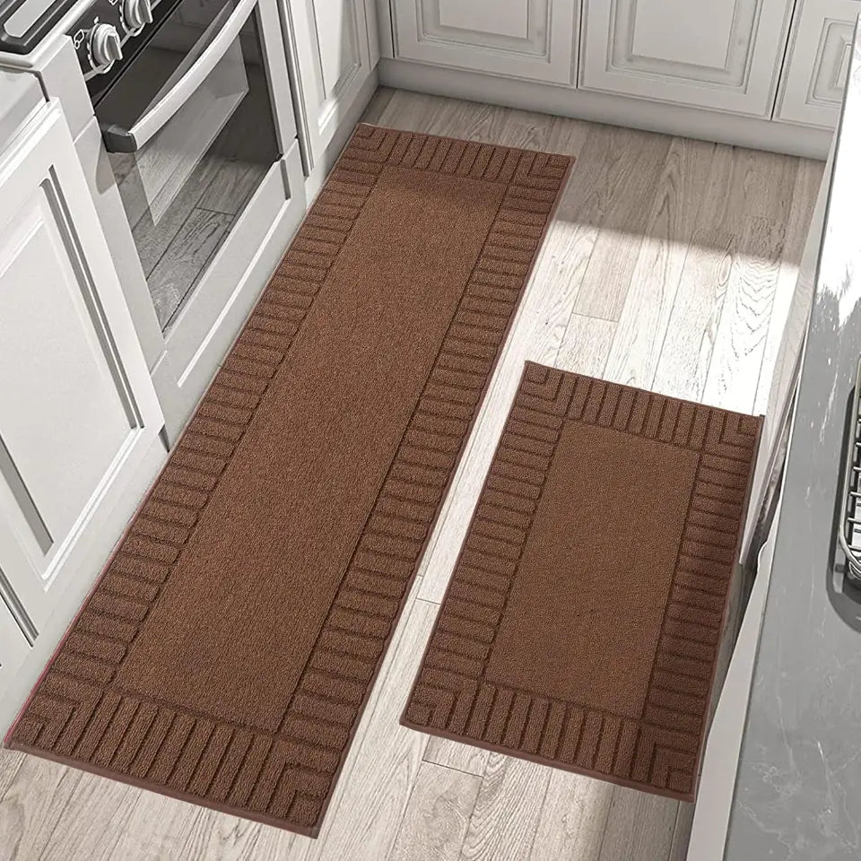 Striped Bordered Kitchen Anti Skid Mats