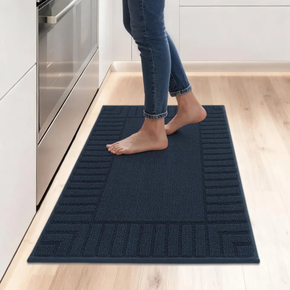 Striped Bordered Kitchen Anti Skid Mats