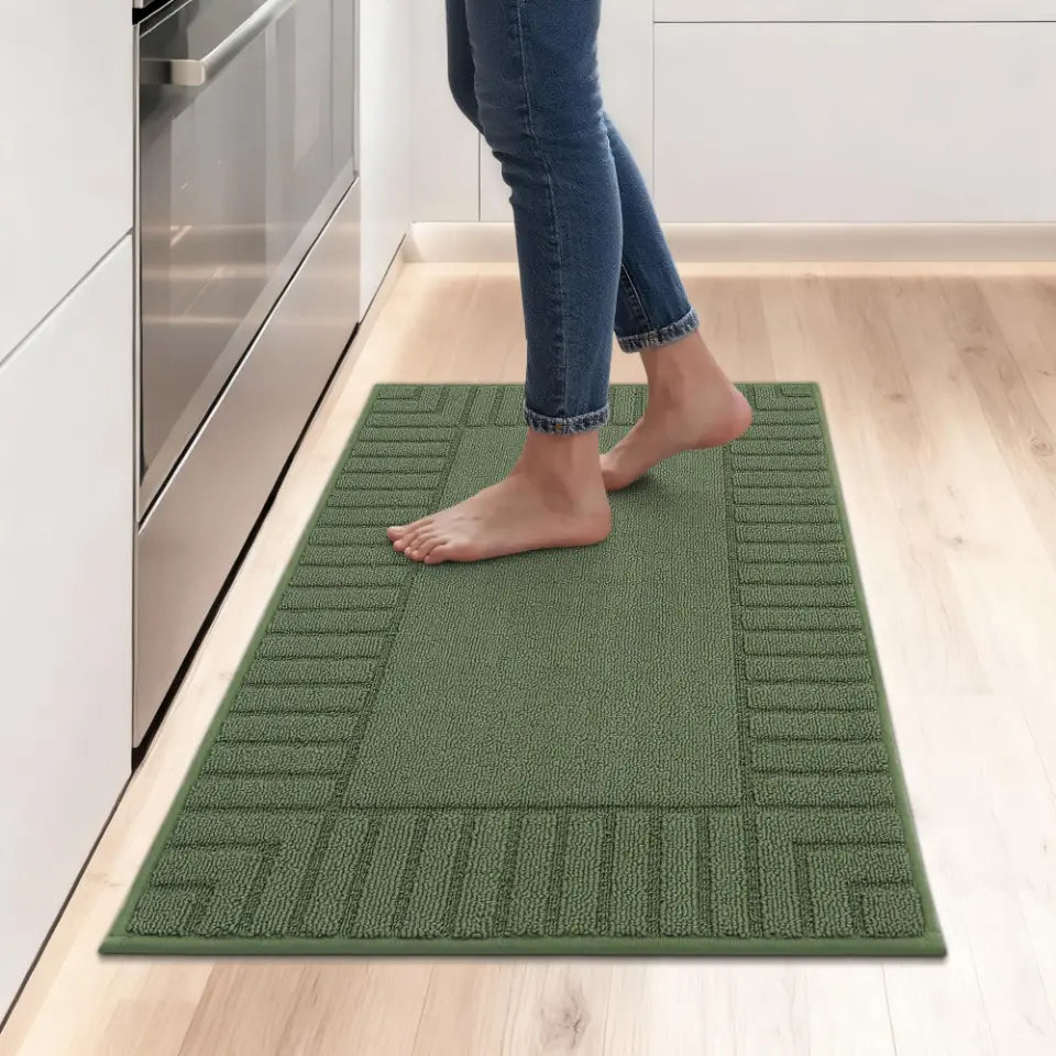 Striped Bordered Kitchen Anti Skid Mats