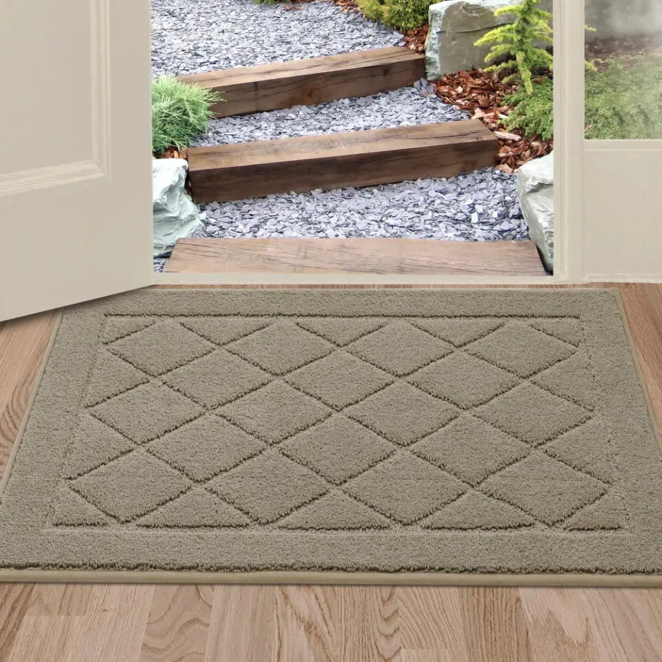Embossed Diamond Lattice with Border Door Mats