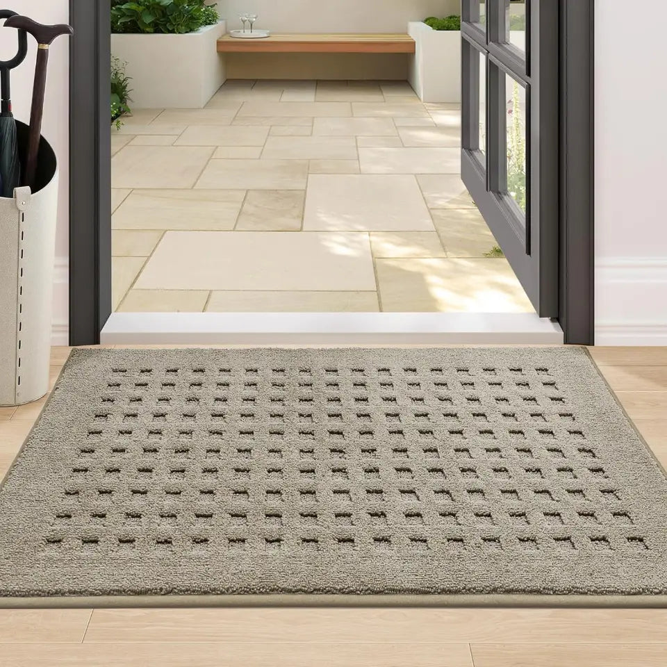 Embossed Waffle Pattern Front Door Mats
