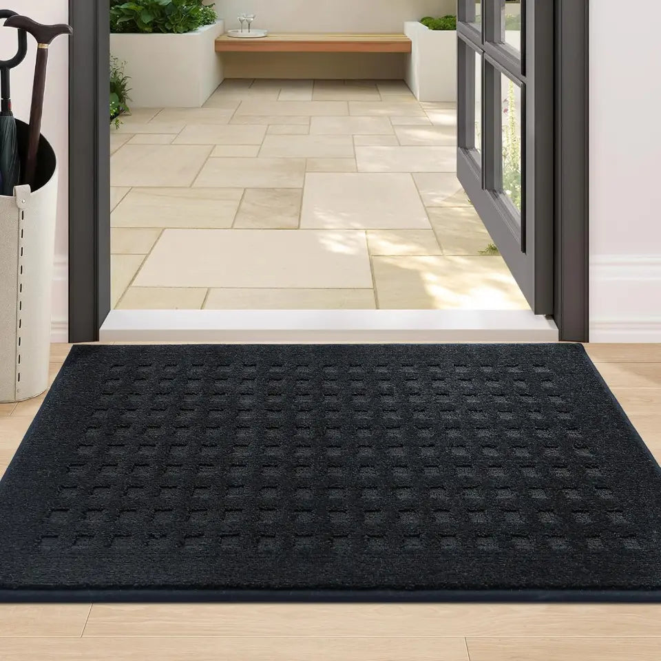 Embossed Waffle Pattern Front Door Mats