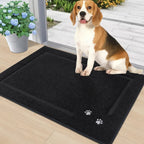 Embroidered Dog Paw Prints Mud Rug for Dogs