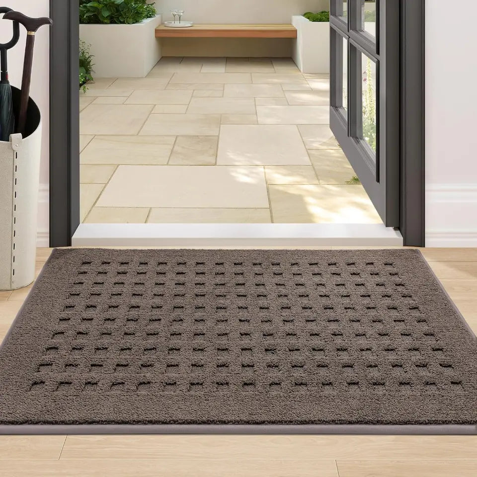 Embossed Waffle Pattern Front Door Mats