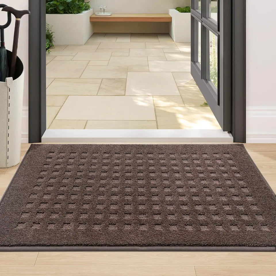 Embossed Waffle Pattern Front Door Mats