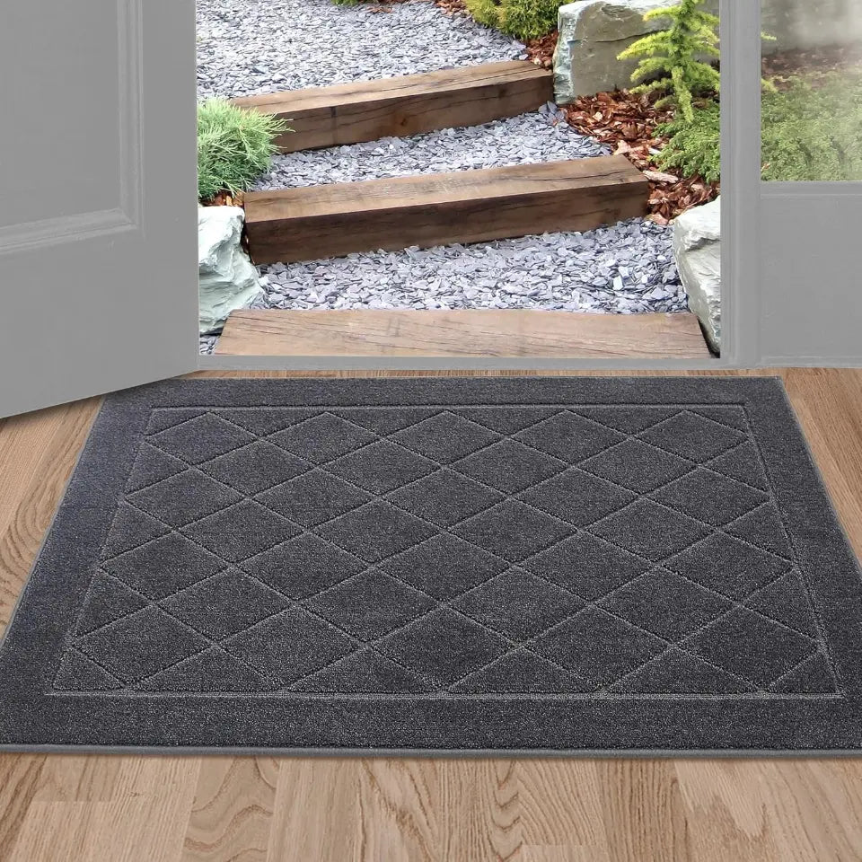 Embossed Diamond Lattice with Border Door Mats
