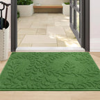 Prominent Embossed Leaf Design Stylish Door Mats