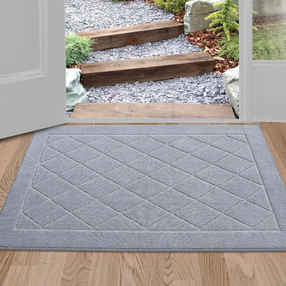 Embossed Diamond Lattice with Border Door Mats
