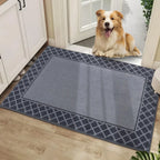 Diamond Lattice Bordered Non Slip Indoor Front Door Mat