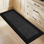 Solid Colored Bordered Long Kitchen Rug Sets