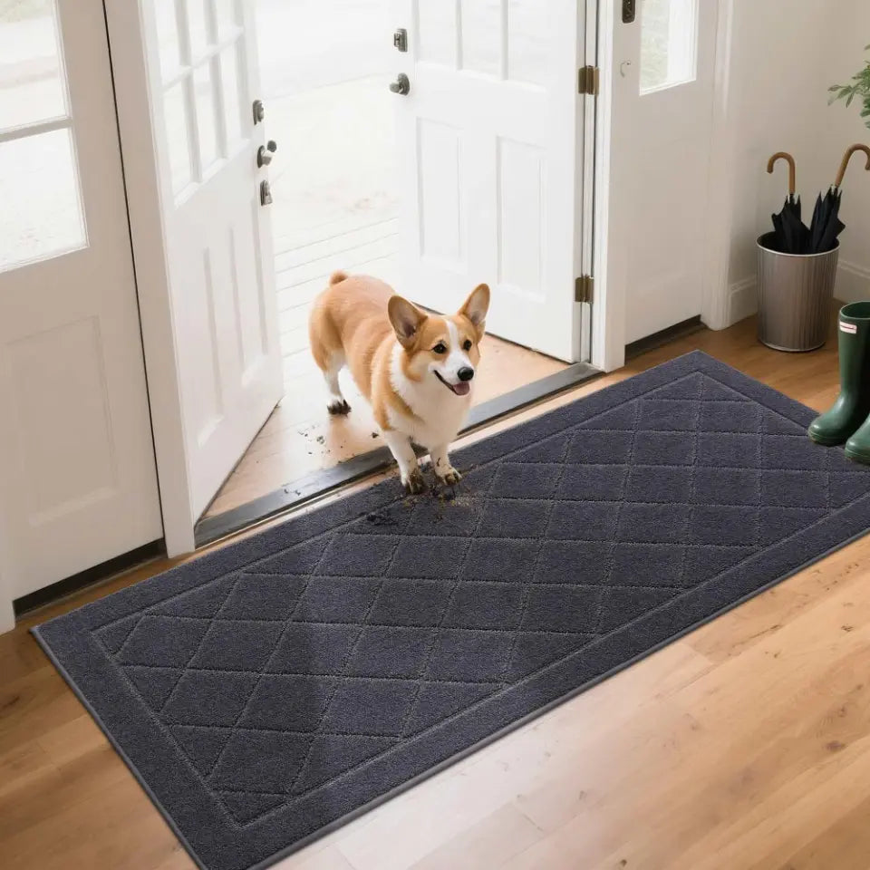 Embossed Diamond Lattice with Border Door Mats