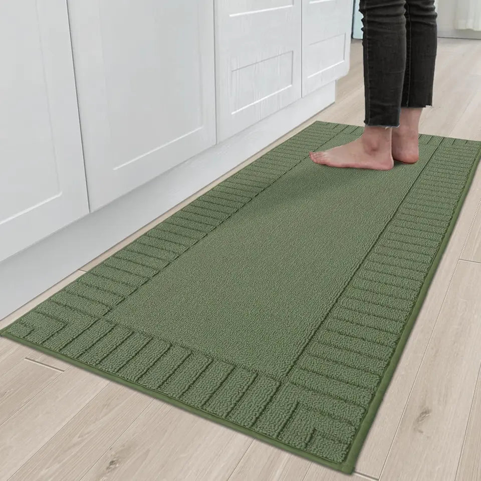 Striped Bordered Kitchen Anti Skid Mats