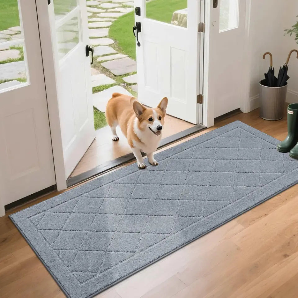 Embossed Diamond Lattice with Border Door Mats