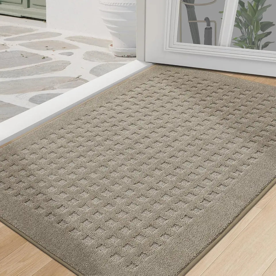 Embossed Waffle Pattern Front Door Mats