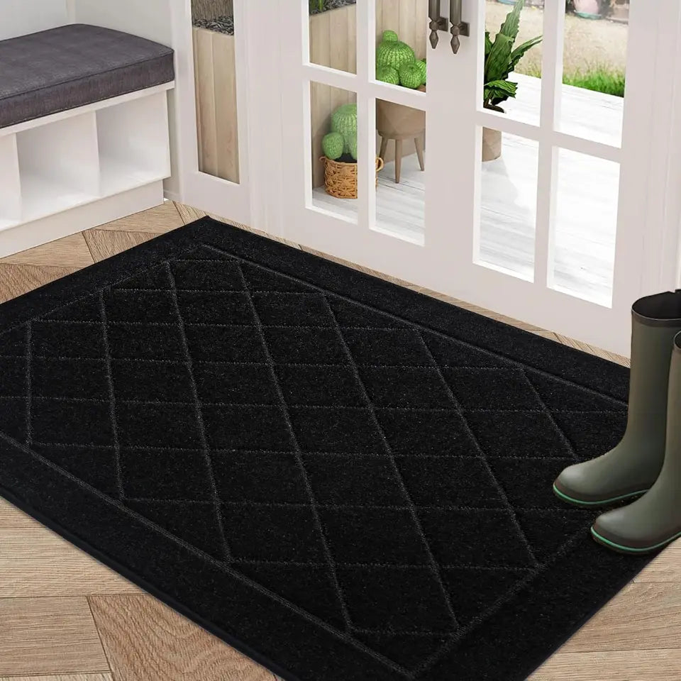 Embossed Diamond Lattice with Border Door Mats