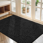 Prominent Embossed Leaf Design Stylish Door Mats