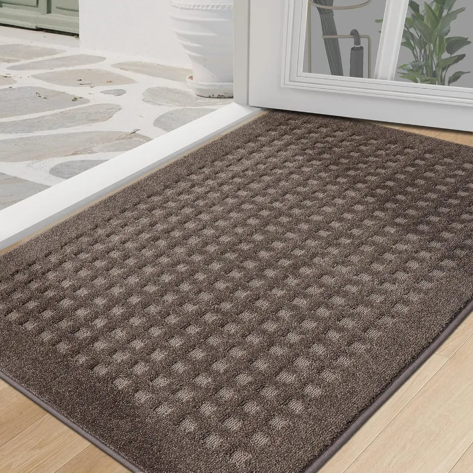Embossed Waffle Pattern Front Door Mats