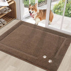 Embroidered Dog Paw Prints Mud Rug for Dogs