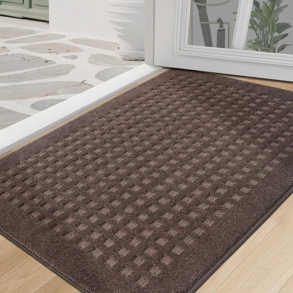 Embossed Waffle Pattern Front Door Mats