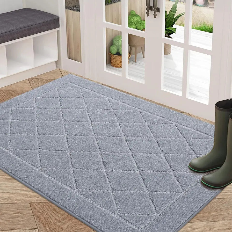 Embossed Diamond Lattice with Border Door Mats