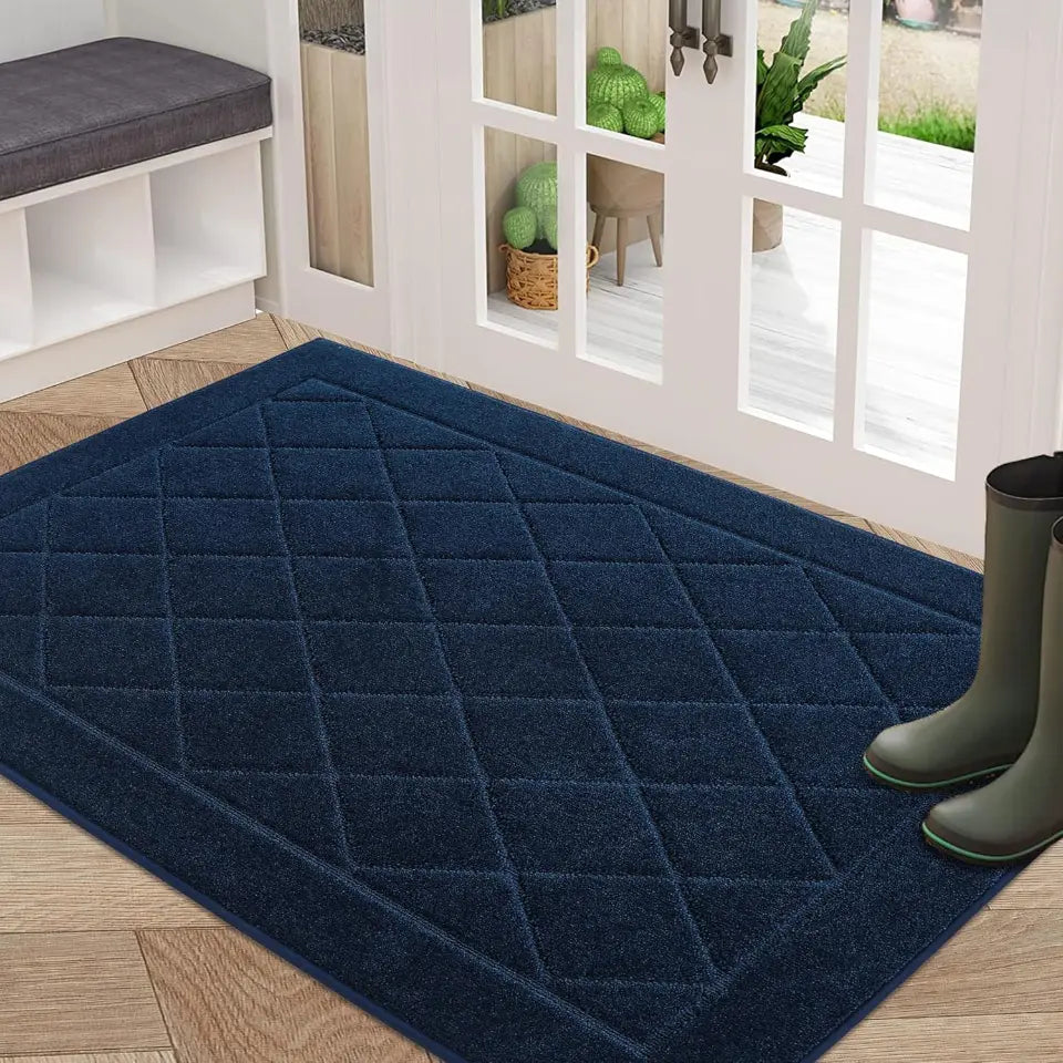 Embossed Diamond Lattice with Border Door Mats