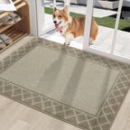 Diamond Lattice Bordered Non Slip Indoor Front Door Mat