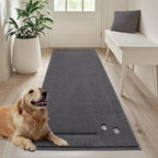 Embroidered Dog Paw Prints Mud Rug for Dogs