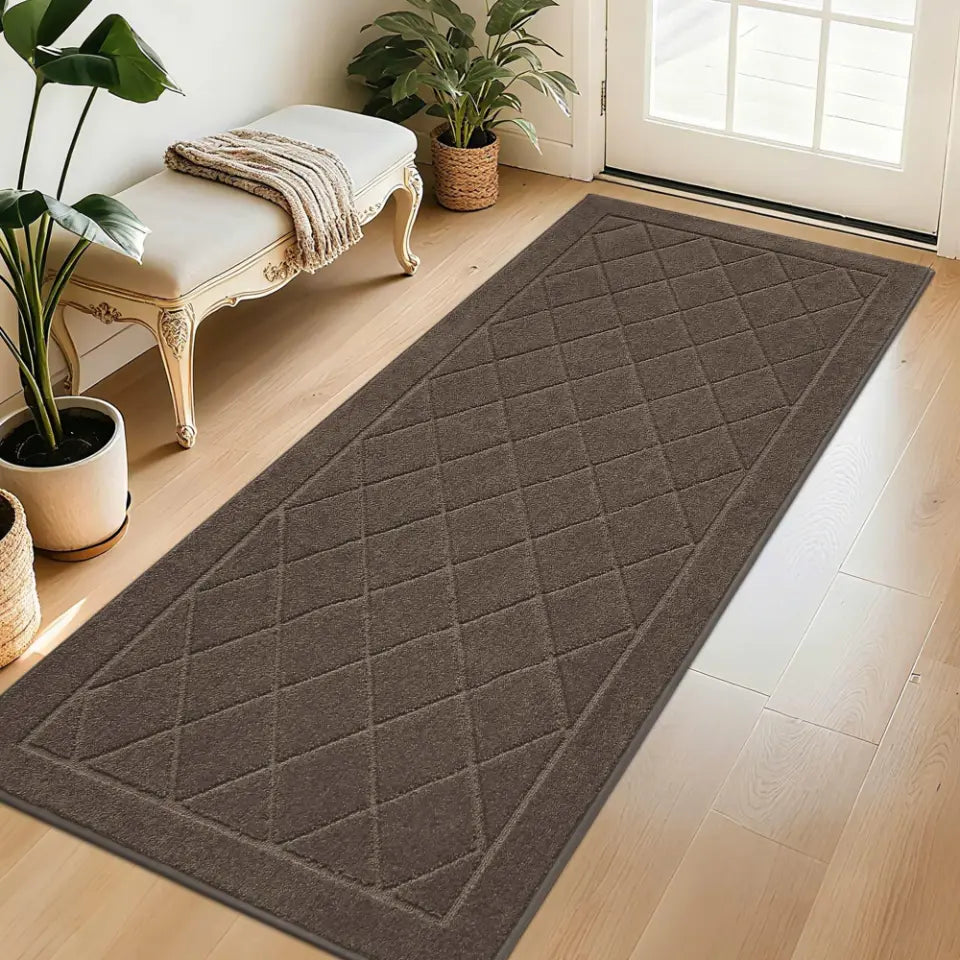 Embossed Diamond Lattice with Border Door Mats