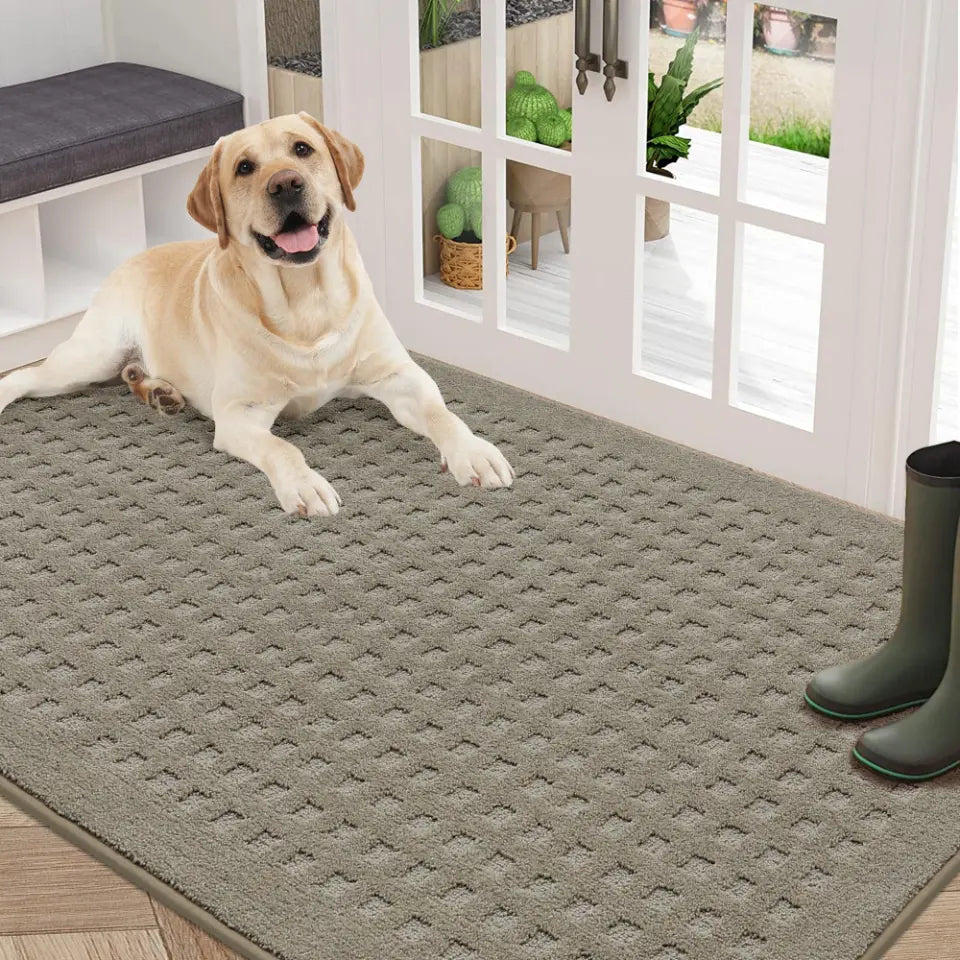 Embossed Waffle Pattern Front Door Mats