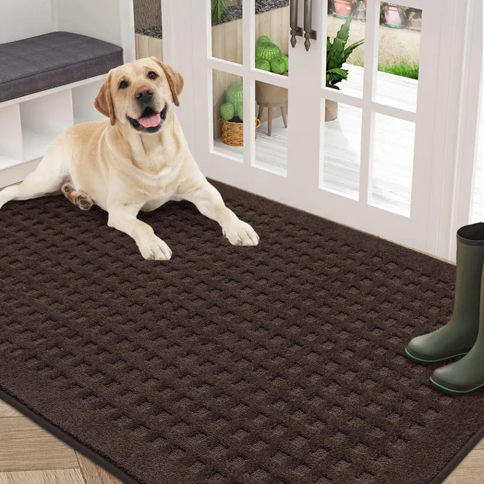 Embossed Waffle Pattern Front Door Mats