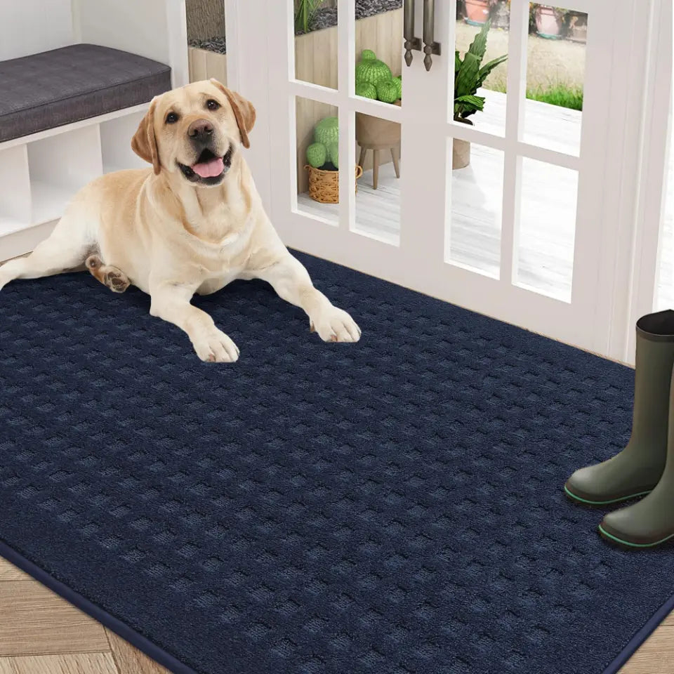 Embossed Waffle Pattern Front Door Mats
