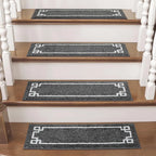 Classic Framed Modern Stair Rugs Set