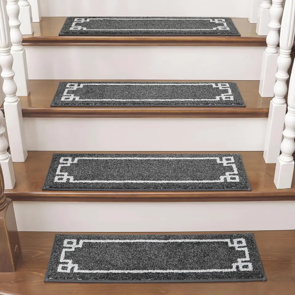 Classic Framed Modern Stair Rugs Set