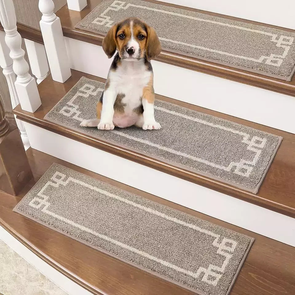 Classic Framed Modern Stair Rugs Set