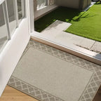 Diamond Lattice Bordered Non Slip Indoor Front Door Mat