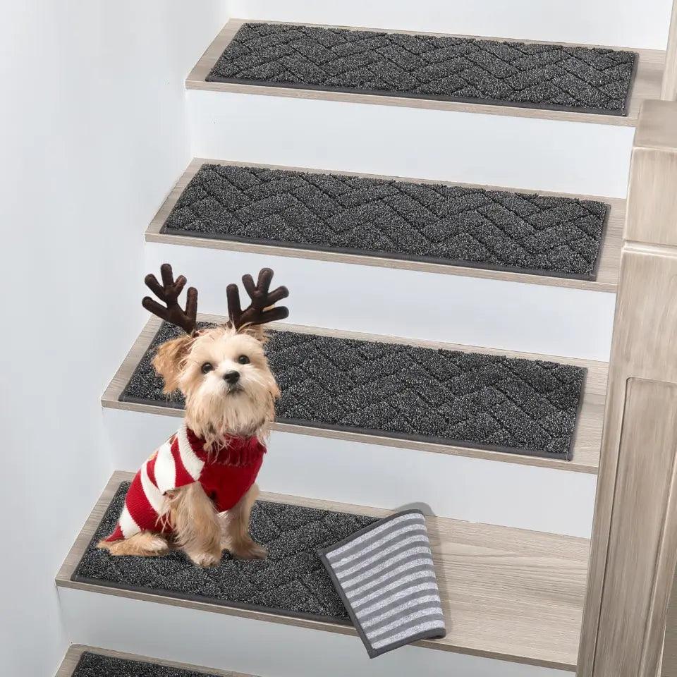Herringbone Pattern Slip Resistant Mats for Steps
