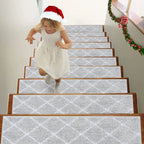 Checkerboard Modern Carpet on Stairs Set