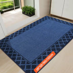 Diamond Lattice Bordered Non Slip Indoor Front Door Mat